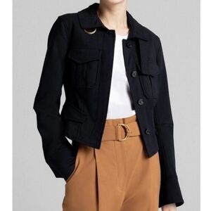 A.L.C. Black Blazer Lorimer Cargo Utility Jacket Size 8 Medium